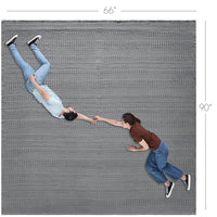 VHC Brands Waffle Weave Dark Grey Twin Blanket 66x90 - 100% Cotton, Lightweight & Breathable Cover for Bed, Couch, Sofa