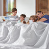VHC Brands White Waffle Weave King Blanket 90x108 - 100% Cotton, Lightweight, for Bed, Couch, Sofa - Farmhouse Boho Bedroom & Living Room Decor