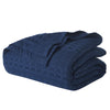 VHC Brands Waffle Weave King Blanket, Navy Blue 90x108 - 100% Cotton, Lightweight & Breathable Throw for Bed, Couch, Sofa - Farmhouse Bedroom Decor