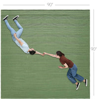 VHC Brands Waffle Weave Olive Green Queen Blanket 90x90 - 100% Cotton, Lightweight, for Bed, Couch, Sofa - Farmhouse & Boho Home Decor