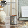 Votive Candle Holder w/ Punched Stars Black Zinc Iron 3.75x3.25x3.25 **BACKORDERED UNTIL MARCH 2025**