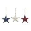 Painted Metal RWB Stars Ornament Set of 3 Colors 6x6x1 **BACKORDERED UNTIL MARCH 2025**