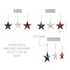 Painted Metal RWB Stars Ornament Set of 3 Colors 6x6x1 **BACKORDERED UNTIL MARCH 2025**