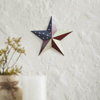 Painted Metal American Flag Theme Star 12x12