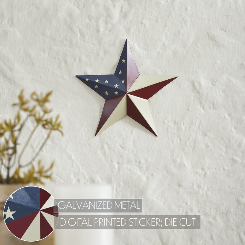 Painted Metal American Flag Theme Star 12x12 **BACKORDERED UNTIL MARCH 2025**