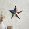 Painted Metal American Flag Theme Star 8x8