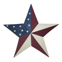 Painted Metal American Flag Theme Star 8x8 **BACKORDERED UNTIL MARCH 2025**