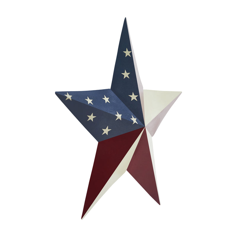 Painted Metal American Flag Theme Star 8x8 **BACKORDERED UNTIL MARCH 2025**