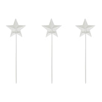 Painted Metal American Flag Theme Star on Pick Set of 3 12x3.5 **BACKORDERED UNTIL MARCH 2025**