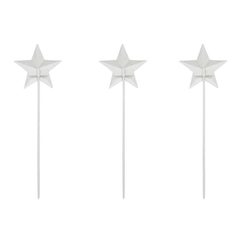 Painted Metal American Flag Theme Star on Pick Set of 3 12x3.5 **BACKORDERED UNTIL MARCH 2025**