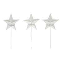 Painted Metal American Flag Theme Star on Pick Set of 3 12x5.5 **BACKORDERED UNTIL MARCH 2025**