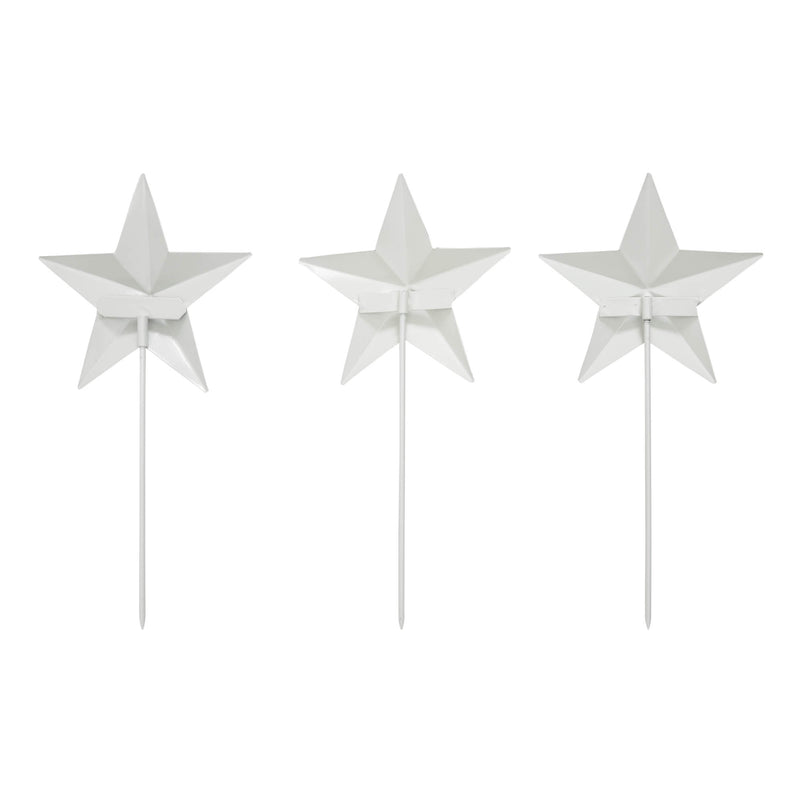 Painted Metal American Flag Theme Star on Pick Set of 3 12x5.5 **BACKORDERED UNTIL MARCH 2025**