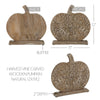 Harvest Vine Carved Wooden Pumpkin Natural 12x11x2