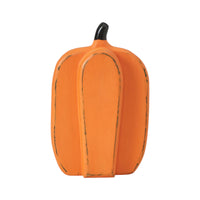 Tall Orange Wooden Pumpkin 8x5x2