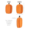 Tall Orange Wooden Pumpkin 8x5x2