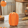 Tall Orange Wooden Pumpkin 8x5x2