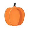 Short Orange Wooden Pumpkin 9x8x2