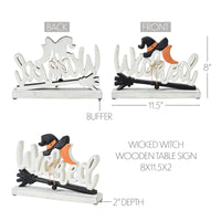Wicked Witch Wooden Table Sign 8x11.5x2