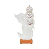 Stacked Jack-O-Lantern Wooden Ghost 11x6x2