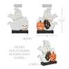 Spooky Jack-O-Lantern Wooden Ghost 9.25x8x2