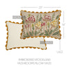 Embroidered Woodland Mushrooms Pillow 14x20