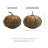 Heirloom Wooden Pumpkin Walnut Brown 6.5x7x7