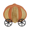 Wooden Pumpkin Carriage w/ Iron Wheels Decor 11x8x9.75 **BACKORDERED UNTIL JUNE 2025**