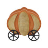 Wooden Pumpkin Carriage w/ Iron Wheels Decor 11x8x9.75 **BACKORDERED UNTIL JUNE 2025**