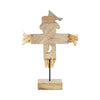 Natural Wooden Scarecrow 16.25x10x3