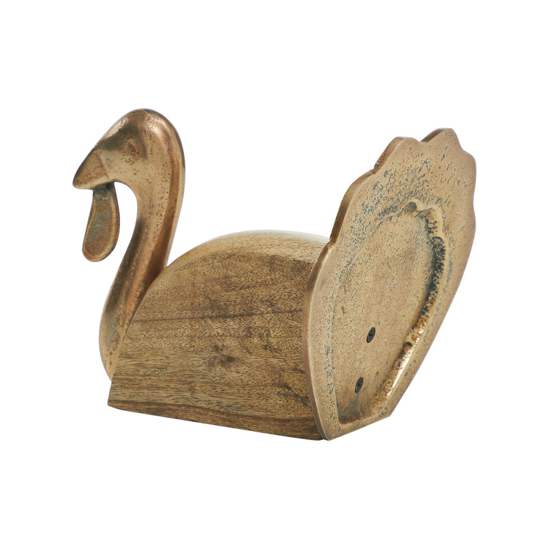 Wooden Turkey w/ Burnished Metal 6x8.5x6.5 **BACKORDERED UNTIL JUNE 2025**