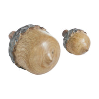 Wooden Acorn Set of 2 - 2.75 and 4.5 inch **BACKORDERED UNTIL JUNE 2025**
