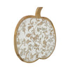 White Wash Wooden Carved Vine Pumpkin 14x14x1.5