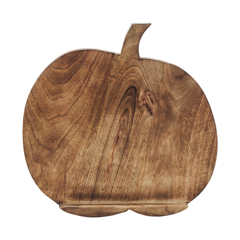 Dark Wooden Carved Vine Pumpkin 14x14x1.5