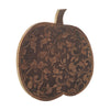Dark Wooden Carved Vine Pumpkin 14x14x1.5