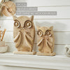 Wooden Owl Natural Set of 2 - 9.75 and 13.25 inch **BACKORDERED UNTIL JUNE 2025**
