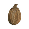 Carved Wooden Pumpkin Walnut Brown 8x6x1.5