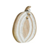 Carved Wooden Pumpkin Distressed White 12x8.75x1.5