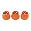 Jack-O-Lantern Candle Holder Orange Set of 3 - 3x3.5x3.5
