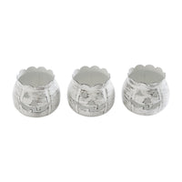 Jack-O-Lantern Candle Holder Antique White Set of 3 - 3x3.5x3.5