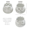 Jack-O-Lantern Candle Holder Antique White Set of 3 - 3x3.5x3.5