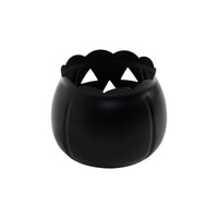 Jack-O-Lantern Candle Holder Black 4.25x5.25x5.25 **BACKORDERED UNTIL AUGUST 2025**