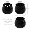 Jack-O-Lantern Candle Holder Black 4.25x5.25x5.25 **BACKORDERED UNTIL AUGUST 2025**