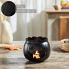 Jack-O-Lantern Candle Holder Black 4.25x5.25x5.25 **BACKORDERED UNTIL AUGUST 2025**