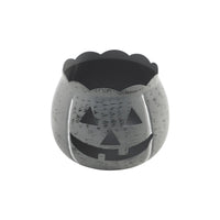Jack-O-Lantern Candle Holder Antique Grey 4.25x5.25x5.25 **BACKORDERED UNTIL AUGUST 2025**