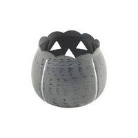 Jack-O-Lantern Candle Holder Antique Grey 4.25x5.25x5.25 **BACKORDERED UNTIL AUGUST 2025**