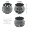 Jack-O-Lantern Candle Holder Antique Grey 4.25x5.25x5.25 **BACKORDERED UNTIL AUGUST 2025**