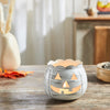 Jack-O-Lantern Candle Holder Antique White 4.25x5.25x5.25 **BACKORDERED UNTIL AUGUST 2025**