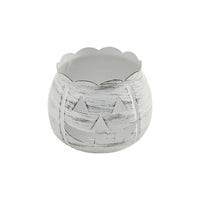 Jack-O-Lantern Candle Holder Antique White 4.25x5.25x5.25 **BACKORDERED UNTIL AUGUST 2025**