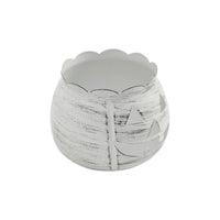 Jack-O-Lantern Candle Holder Antique White 4.25x5.25x5.25 **BACKORDERED UNTIL AUGUST 2025**