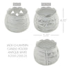 Jack-O-Lantern Candle Holder Antique White 4.25x5.25x5.25 **BACKORDERED UNTIL AUGUST 2025**